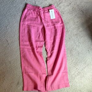 Athleta Pink Linen Pants